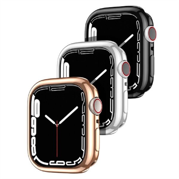 Samo Series Soft TPU Apple Watch Case Schutzhülle 41mm 45mm Schwarz/ Silber / Rose Gold