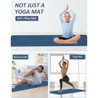 Yoga Matte Innhom 8MM dicke Gymnastikmatte für Damen und Herren, Trainingsmatte für Yoga, Pilates, Zuhause, Fitnessstudio, Yogamatte, rutschfest, mit Tragegurt