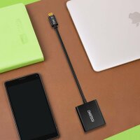 Choetech Einweg-Steckeradapter HUB USB Typ C auf VGA Für Computer mit USB-C-Anschluss Schwarz (HUB-V01)