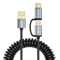 Choetech 2in1 Kabel USB - USB Typ C / Micro USB 1.2m...