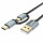 Choetech 2in1 Kabel USB - USB Typ C / Micro USB 1.2m Kabel Schnellladekabel Datenkabel Schwarz (XAC-0012-101BK)