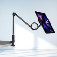 Wozinsky lange flexible Handy- und Tablethalterung Tischhalterung Smartphonehalterung Schwarz (WTHBK5)
