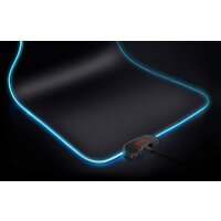 Havit MP903 Gaming Mousepad RGB Gaming Matte 363x265mm groß Anti-Rutsch ergonomische Form Schwarz