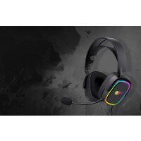 Havit H2035U Gaming Headphones RGB mit Mikrofon, Gaming Headset 7.1 USB Schwarz