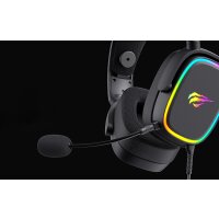 Havit H2035U Gaming Headphones RGB mit Mikrofon, Gaming Headset 7.1 USB Schwarz