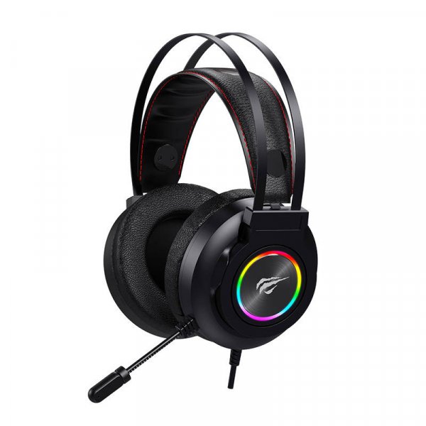 Havit H654d Gaming Headphones RGB mit Mikrofon, Gaming Headset 3,5-mm-Klinkenstecker Schwarz