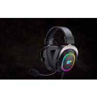 Havit H2002P Gaming Headphones RGB mit Mikrofon, Gaming Headset Gaming Kopfhörer Stereo + USB Schwarz