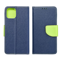 Buch Tasche "Fancy" kompatibel mit Huawei Nova 8i Hülle Schutzhülle mit Standfunktion, Kartenfach Blau-Grün