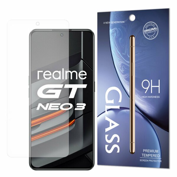 3X Schutzglas 9H kompatibel mit REALME GT NEO 3 Displayschutzfolie Passgenau Glas