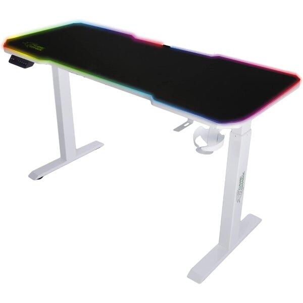 GameShark e-Talisman White Gaming Schreibtisch 60x140x120cm Elektrisch Höhenverstellbar Ergonomisch