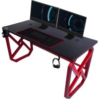 GameShark Black Frag 140x75x70cm Gaming Desk Tischplatte...