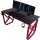 GameShark Black Frag 140x75x70cm Gaming Desk Tischplatte Ergonomisch Schreibtisch Kopfhörerhalter schwarz-rot