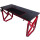 GameShark Black Frag 140x75x70cm Gaming Desk Tischplatte Ergonomisch Schreibtisch Kopfhörerhalter schwarz-rot