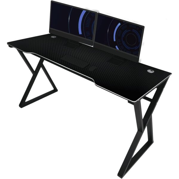 GameShark XDouble Gaming Desk 160x75x60cm Schreibtisch für Gamer