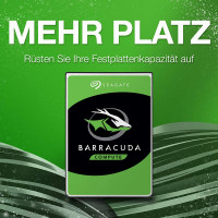 Seagate Barracuda, interne Festplatte 4TB HDD, 3.5 inch, 5400 rpm, 256 MB cache, SATA 6 GB / s, Silber, FFP