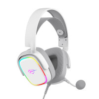 Havit H2035U Gaming Kopfhörer Headphones RGB-Beleuchtung Weiß mit Mikrofon elegantes Design
