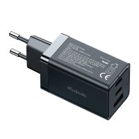 Mcdodo CH-1540 65W Gan 5 Pro 2x Type-C ,1x USB Eingang Ladeadapter Wandladegerät Schnellladegerät Schwarz