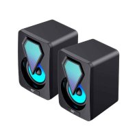Havit SK210mini PRO Computer Lautsprecher Speakers 2.0 RGB-Hintergrundbeleuchtung Stereoklangqualität Schwarz