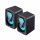 Havit SK210mini PRO Computer Lautsprecher Speakers 2.0 RGB-Hintergrundbeleuchtung Stereoklangqualität Schwarz