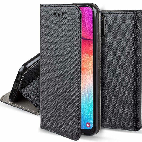 Buch Tasche "Smart" kompatibel mit Xiaomi Redmi 10c 4G Handy Hülle mit Standfunktion, Kartenfach Schwarz