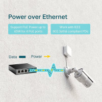 TP-Link TL-SG1005P 5-Port Gigabit Lan PoE Switch mit 4...