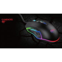 Havit GAMENOTE MS1018 Gaming Maus RGB-Hintergrundbeleuchtung USB-Schnittstelle 1000-3200 DPI Schwarz
