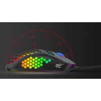 Havit GAMENOTE MS878 Gaming Maus RGB-Hintergrundbeleuchtung USB-Schnittstelle 1000-10000 DPI Schwarz