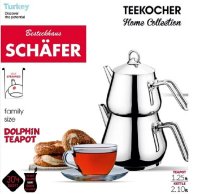 Schäfer Edelstahl Caydanlik Teekanne Teekocher...